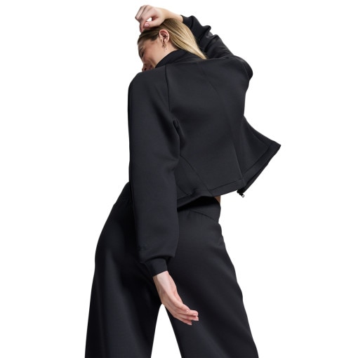 Damska bluza rozpinana bez kaptura Under Armour UA Unstoppable Fleece Rib Textured - czarna