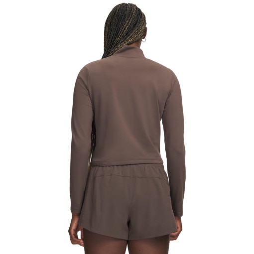 Damska bluza treningowa bez kaptura Under Armour Motion 1/2 Zip - brązowa