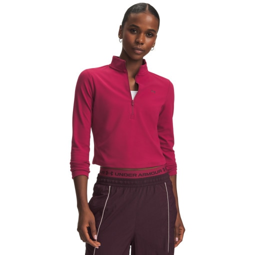 Obrazek dla: UNDER ARMOUR Damska bluza treningowa bez kaptura Under Armour Motion 1/2 Zip burgundowa Burgundowy