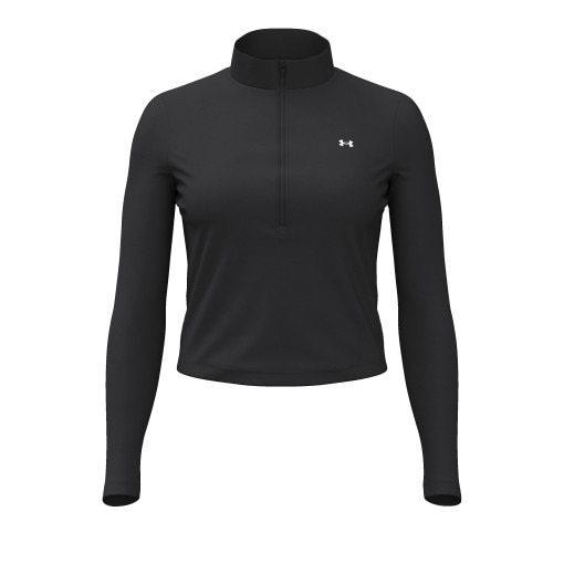 Obrazek dla: UNDER ARMOUR Damska bluza treningowa bez kaptura Under Armour Motion 1/2 Zip  czarna brak foto Czarny