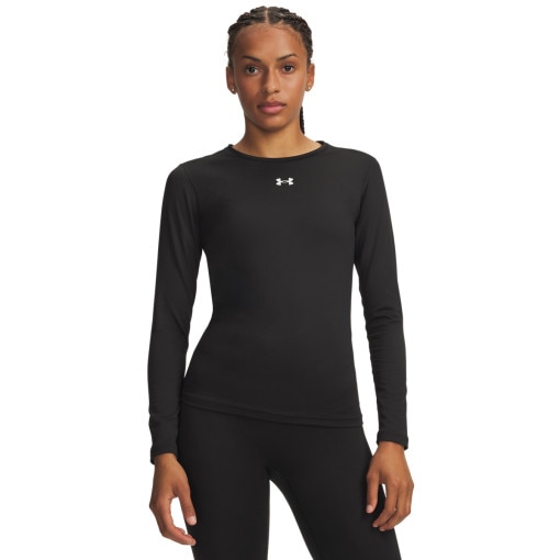 Obrazek dla: UNDER ARMOUR Damska bluza treningowa bez kaptura Under Armour UA ColdGear Crew czarna Czarny