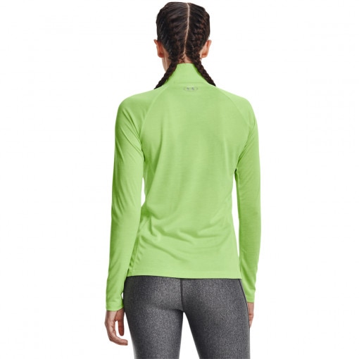 Damska bluza treningowa UNDER ARMOUR Tech 1/2 Zip - Twist - zielona