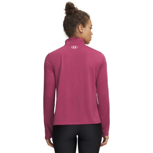 Damska bluza treningowa Under Armour UA Tech WM Tape Half Zip - różowa