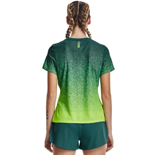Damska koszulka do biegania Under Armour UA RUSH™ Run Short Sleeve - zielona