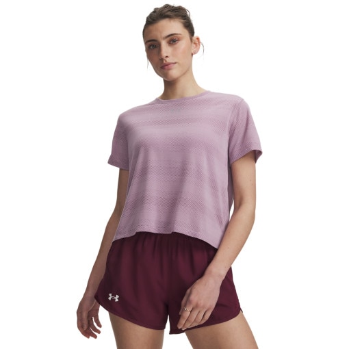 Obrazek dla: UNDER ARMOUR Damska koszulka do biegania Under Armour UA Velociti Shortsleeve  fioletowa