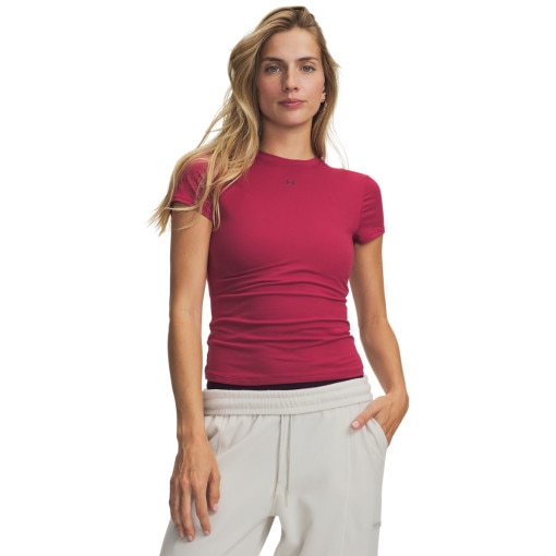 Obrazek dla: UNDER ARMOUR Damska koszulka treningowa Under Armour Motion Fitted SS burgundowa Burgundowy