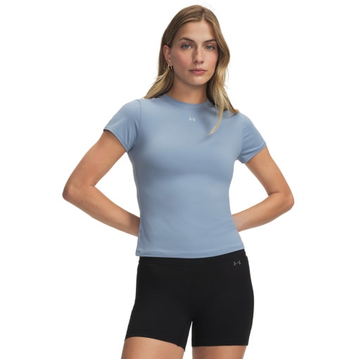 Obrazek dla: UNDER ARMOUR Damska koszulka treningowa Under Armour Motion Fitted SS niebieska Niebieski