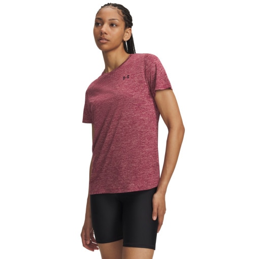 Obrazek dla: UNDER ARMOUR Damska koszulka treningowa Under Armour Tech SSC Twist  bordowa Bordowy