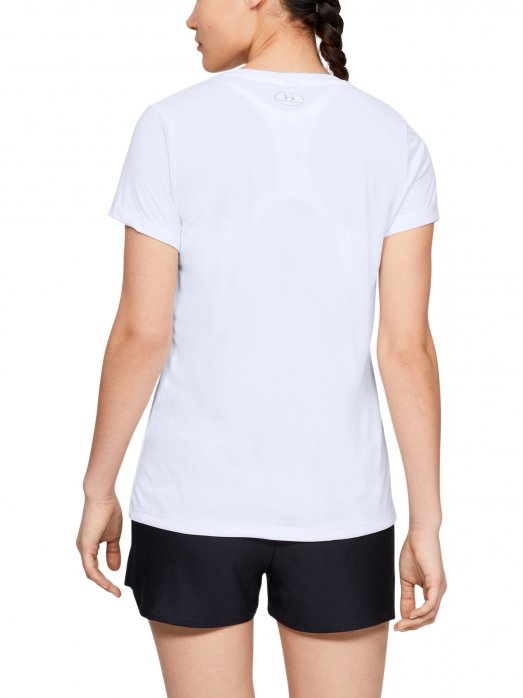 Damska koszulka treningowa UNDER ARMOUR Tech SSV - Solid - biała