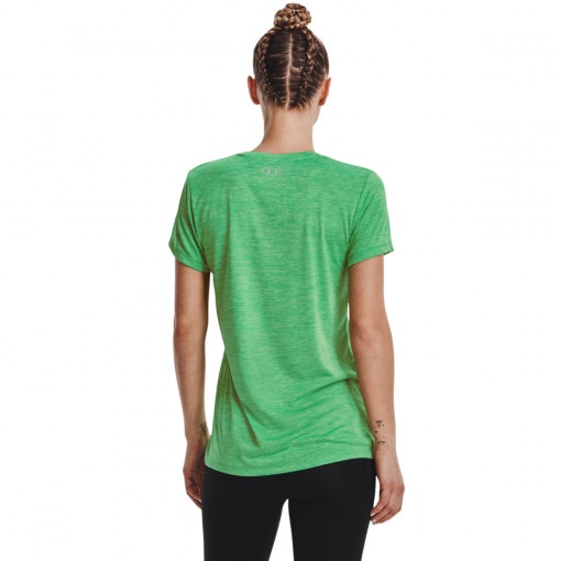 Damska koszulka treningowa UNDER ARMOUR Tech SSV - Twist - zielona