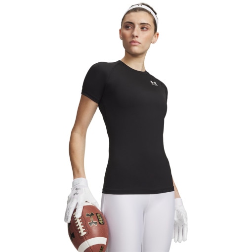 Obrazek dla: UNDER ARMOUR Damska koszulka treningowa Under Armour UA HG Authentics Comp SS  czarna Czarny