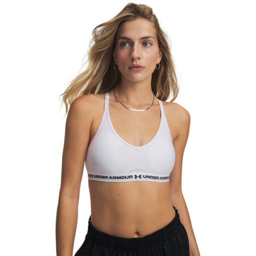 Obrazek dla: UNDER ARMOUR Damski biustonosz treningowy Under Armour Crossback Low Strappy biały Biały