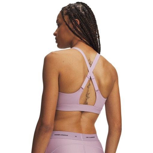 Damski biustonosz treningowy Under Armour UA Effortless Mid - różowy