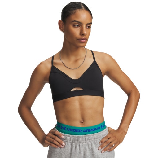 Obrazek dla: UNDER ARMOUR Damski biustonosz treningowy Under Armour UA Strappy Bralette  czarny Czarny