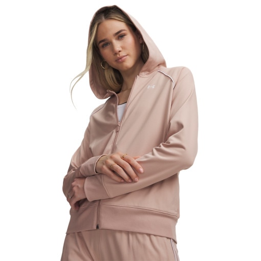 Damski dres komplet treningowy Under Armour UA Rival Tricot Tracksuit HD - beżowy