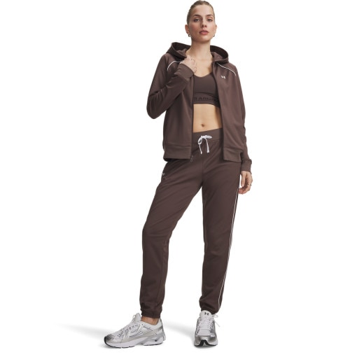 Obrazek dla: UNDER ARMOUR Damski dres komplet treningowy Under Armour UA Rival Tricot Tracksuit HD  brązowy Brązowy