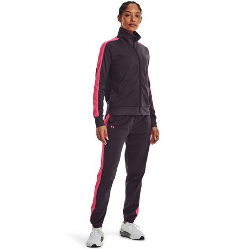 UNDER ARMOUR Damski dres komplet treningowy Under Armour UA Tricot Tracksuit  fioletowy Fioletowy