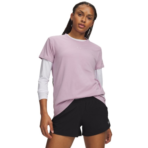 Obrazek dla: UNDER ARMOUR Damski tshirt basic Under Armour Campus Core SS  różowy Rożowy