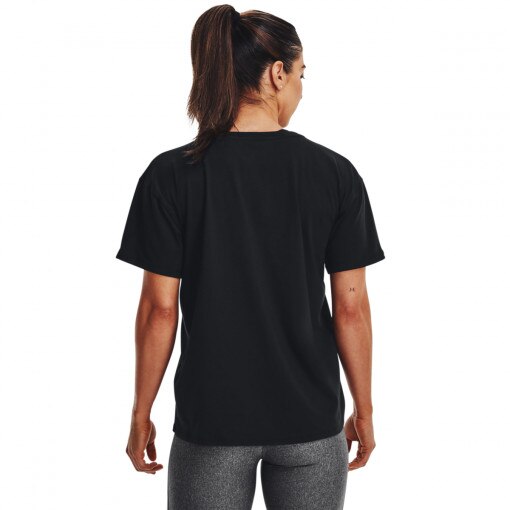 Damski t-shirt treningowy Under Armour  UA Essential Cotton Stretch T-Shirt - czarny