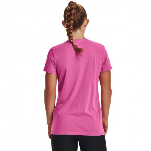 Damski t-shirt z nadrukiem Under Armour UA VINTAGE PERFORMANCE SS - różowy