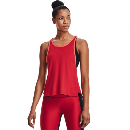 Obrazek dla: UNDER ARMOUR Damski top treningowy UNDER ARMOUR 2 in 1 Knockout Tank SP czerwony Czerwony