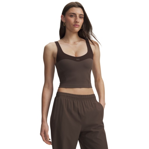 Obrazek dla: UNDER ARMOUR Damski top treningowy Under Armour Motion Colorblock Tank  brązowy Brązowy