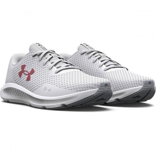 Damskie buty do biegania Under Armour UA Charged Pursuit 3 Metallic Running Shoes - białe