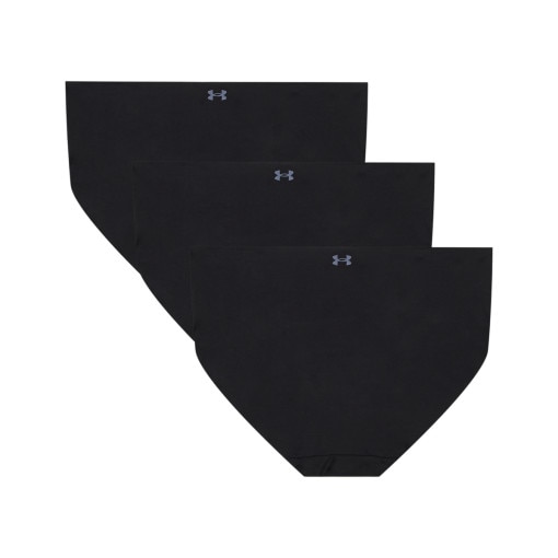 Damskie hipstery (3-pack) Under Armour UA Essential Stretch Noshow Hipster-Solid 3pk - czarne