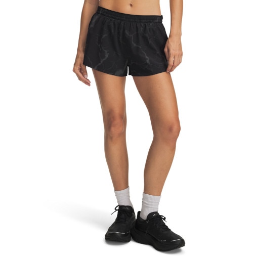 Damskie spodenki do biegania Under Armour UA HB Run Printed - czarne