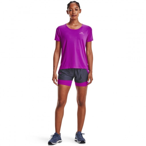 UNDER ARMOUR Damskie spodenki treningowe UNDER ARMOUR Play Up 2in1 Shorts  szare Szary/fiolet