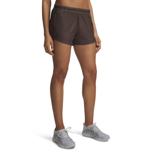 Damskie spodenki treningowe Under Armour Tech Play Up Shorts - brązowe