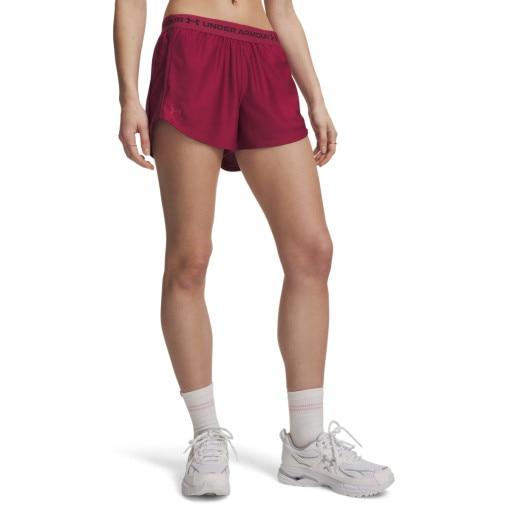 Damskie spodenki treningowe Under Armour Tech Play Up Shorts - czerwone