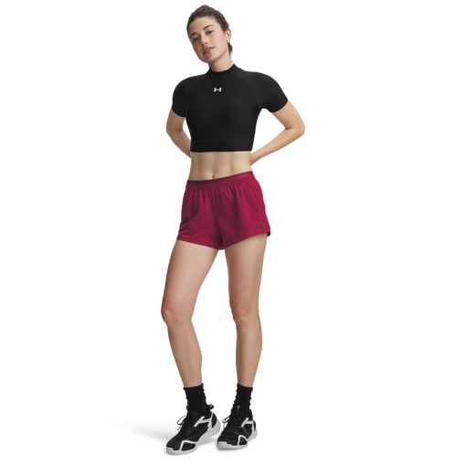 Obrazek dla: UNDER ARMOUR Damskie spodenki treningowe Under Armour UA Vanish Woven 3in Shorts  burgundowe Burgundowy
