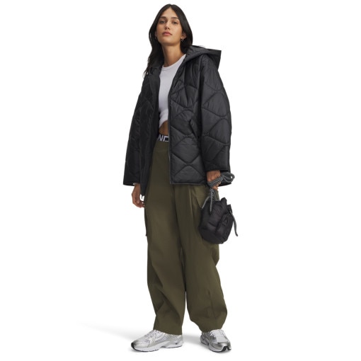  UNDER ARMOUR Damskie spodnie cargo Under Armour UA Unstoppable Ripstop Cargo  zielone Zielony