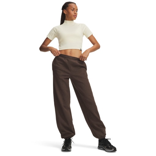 Obrazek dla: UNDER ARMOUR Damskie spodnie dresowe Under Armour Icon Flc Gym Pant  brązowe Brązowy