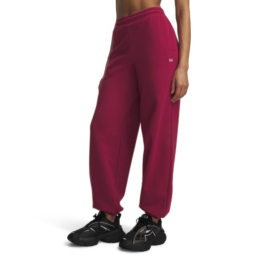 Damskie spodnie dresowe Under Armour Icon Flc Gym Pant - burgundowe 