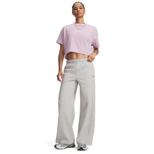 Obrazek dla: UNDER ARMOUR Damskie spodnie dresowe Under Armour Icon Fleece Sama Wide Leg  szare Szary