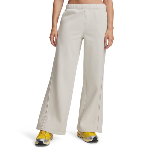 Damskie spodnie dresowe Under Armour Icon Fleece Sama Wide Leg - szare