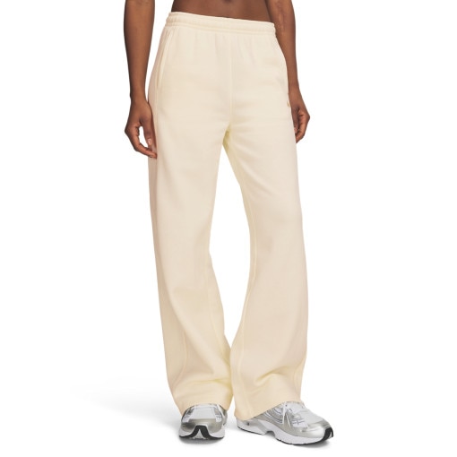 Damskie spodnie dresowe Under Armour Rival Shimmer Pant - kremowe