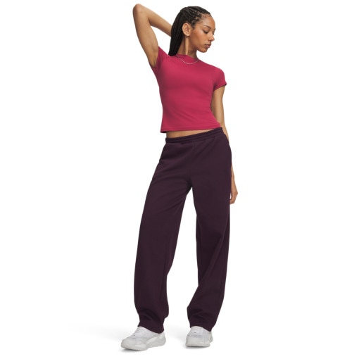 Obrazek dla: UNDER ARMOUR Damskie spodnie dresowe Under Armour UA Icon Fleece Barrel Pant  fioletowe Fioletowy