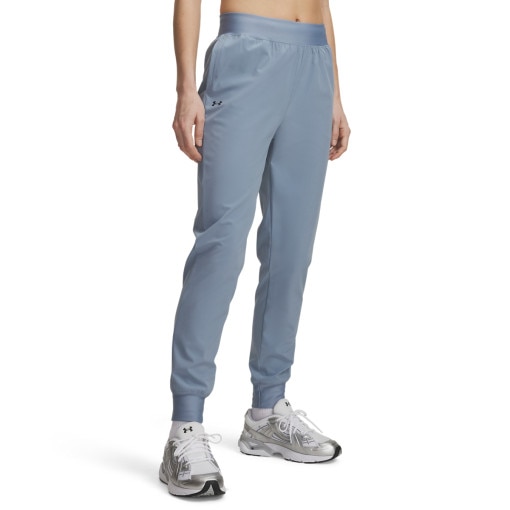 Damskie spodnie treningowe Under Armour Sport High Rise Woven Pant - niebieskie