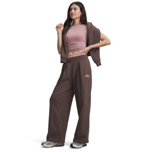 Obrazek dla: UNDER ARMOUR Damskie spodnie Under Armour RIVAL PLEATED VARSITY PANT brązowe Brązowy