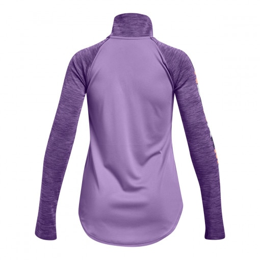 Dziewczęca bluza treningowa nierozpinana bez kaptura UNDER ARMOUR Tech Graphic Half Zip - fioletowa