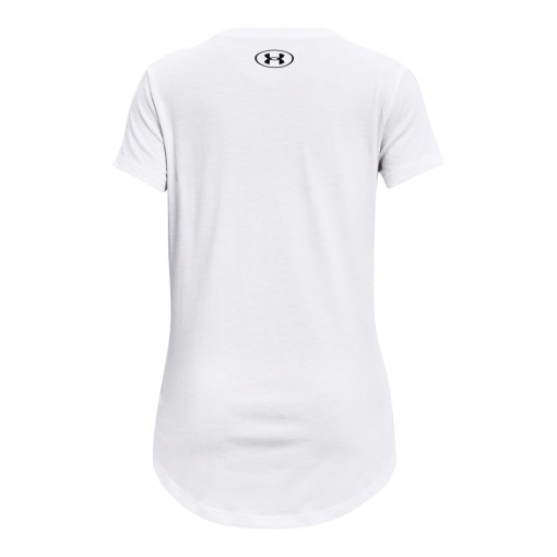 Dziewczęcy t-shirt z nadrukiem UNDER ARMOUR LIVE SPORTSTYLE GRAPHIC SS - biały