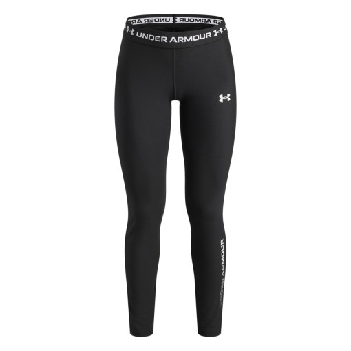 Obrazek dla: UNDER ARMOUR Dziewczęce legginsy Under Armour HeatGear Branded  czarne Czarny