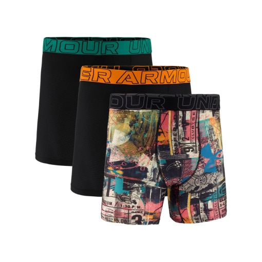 Obrazek dla: UNDER ARMOUR Męska bielizna treningowa (3pack) Under Armour UA PERF TECH MESH  GRAPHIC 6" 3pk  multikolor Multikolor