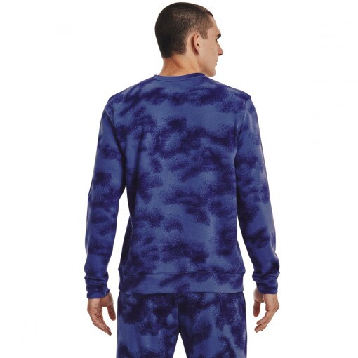 Męska bluza dresowa nierozpinana bez kaptura UNDER ARMOUR  Rival Terry Crew - niebieska
