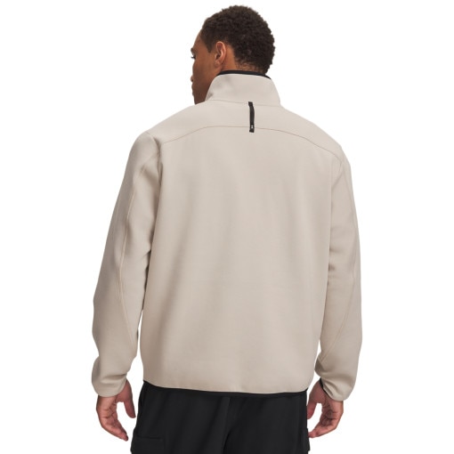 Męska bluza dresowa nierozpinana bez kaptura Under Armour UA Unstoppable Flc 1/2 Zip - beżowa