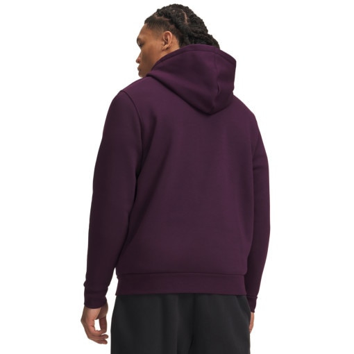 Męska bluza dresowa nierozpinana z kapturem Under Armour UA Icon Fleece Hoodie - fioletowa