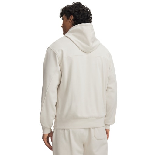 Męska bluza dresowa nierozpinana z kapturem Under Armour UA Rival Lightweight - kremowa